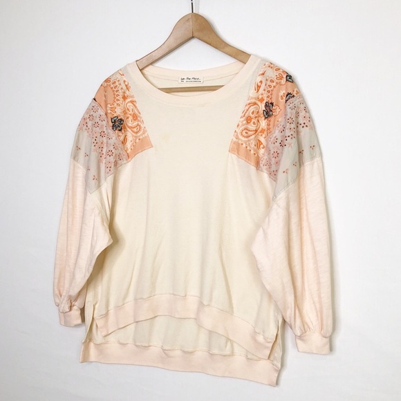Free People small alabaster combo feelin it peach patch top - Picture 10 of 13